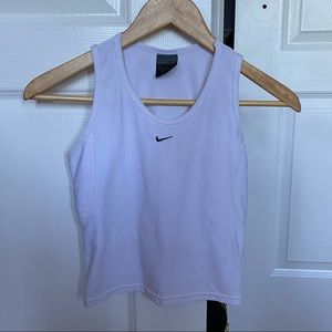 Nike white crop tank top